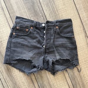 Levi 501 High Rise Shorts - W24